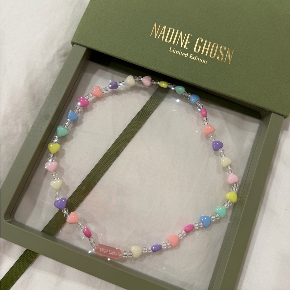 SUPER RARE -Nadine Ghosn Limited Edition Heart Beaded Necklace